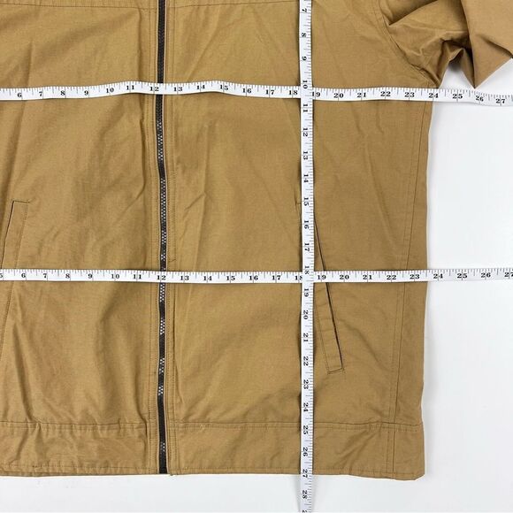 Timberland Soft Shell Jacket Beige Tan Cotton Nylon Water Repellent Size L - Picture 8 of 9
